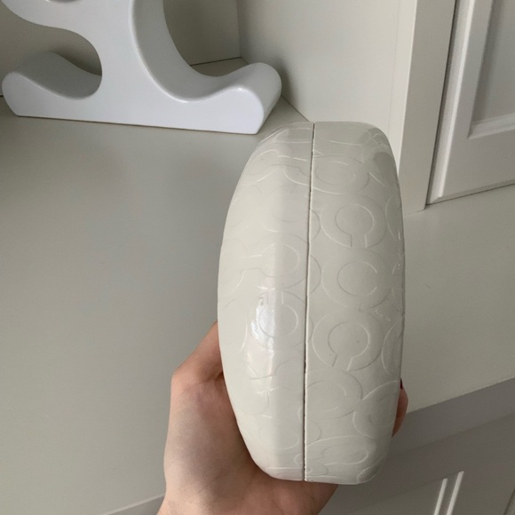 COACH Hardshell White Monogram CC Sunglasses Eyeglasses Protective Case - Picture 8 of 14